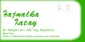 hajnalka katay business card